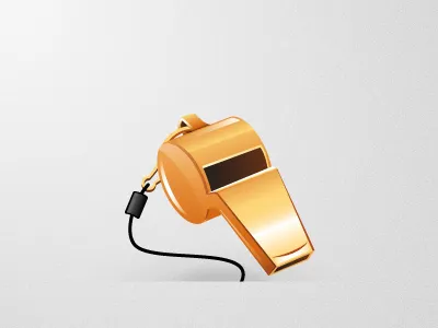 Whistle icon illustration rubbik sport whistle