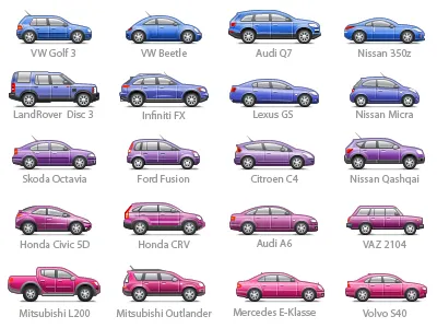 Car icons for Autokadabra.ru cars icons