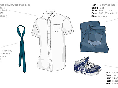 My Gear apparel clothing g garrett jeans shirt shoes tie vector