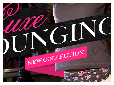 New Collection advert black online pink serif texture typography website