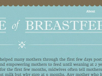 E of BREASTFEE blue brown text shadow typography