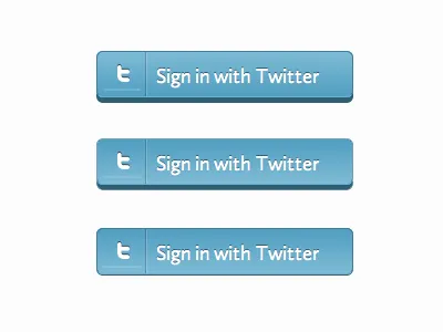 CSS3 3D button 3d blue button css3 gradient twitter