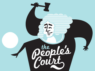 The People's Court Kickball Team Logo brooklyn design illustration kickball logo print type