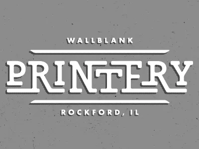 WB Printery custom logo printery rockford type