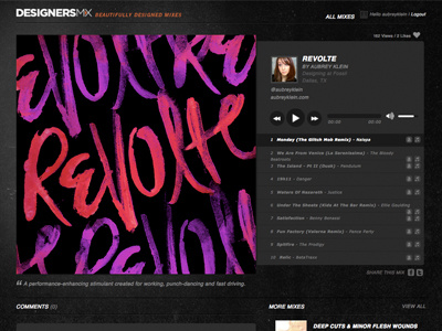 REVOLTE album cover designersmx mix music neon