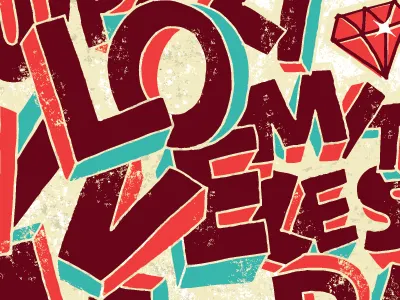 Design is Love Poster design is love diamonds hand drawn illustration type vaughn fender vaughnfender.com