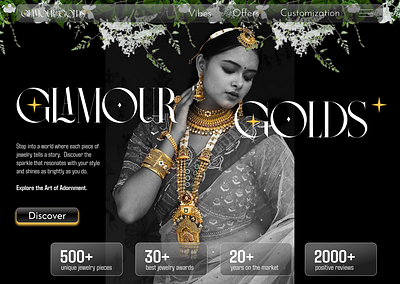 Landing page for Jewelry shop website branding graphic design jewelry landing logo new ui ux