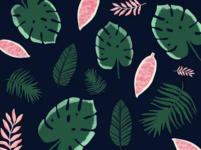 Day 5 - Pattern Design 30 day challenge botanical branding graphic design illustrator logo pattern plants procreate