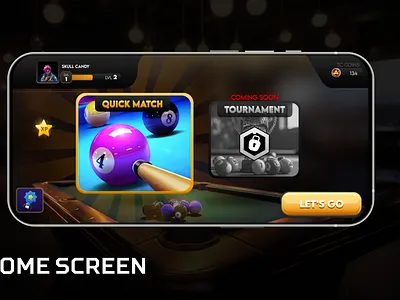 8 BALL POOL UI 3d animation branding graphic design logo motion graphics ui