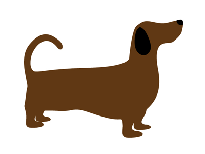 Puppy black brown cute dog illustrator puppy simple vector