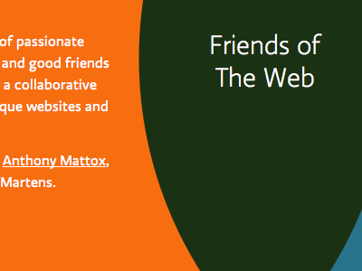 Friends of The Web Landing Page friends friends of the web landing page web