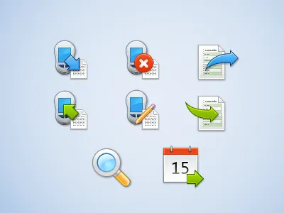 Medical Device Icons - Round 1 date device form icon icons magnify medical paper search