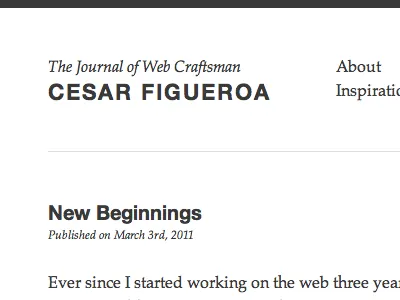 Almost There elastic fluid helvetica neue palatino responsive
