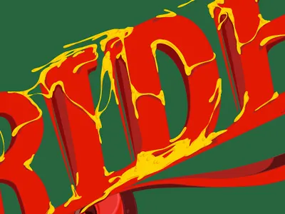 Typography color drawing handmade illustration melt punk red skate typo typography vector