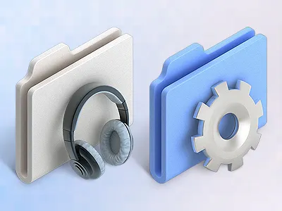 Iso Objects esxxi folder icon isometric os9 vanillasoap