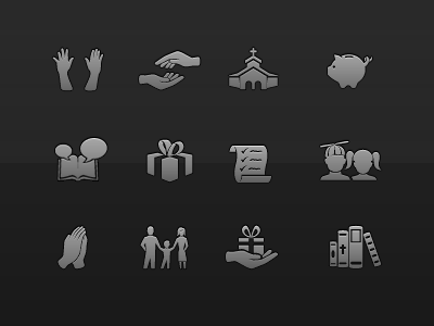 More Faith dark faith icon iconset metal table project