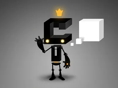 Epic robot black bubble crown epic illustration king pixel robot