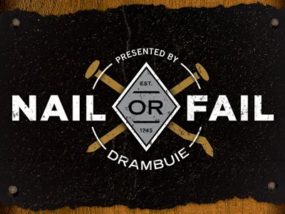 Nail or Fail alcohol logo nail texture