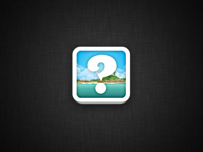 Where Am I? App Icon app icon blue green icon ios white