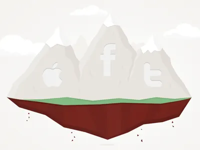 Mountains illustration brown green illustration mountains