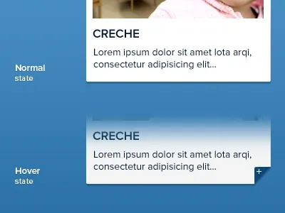 Box - hover effect blue corner effect hover photoshop proxima nova web