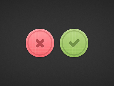 Tick Cross buttons cross tick