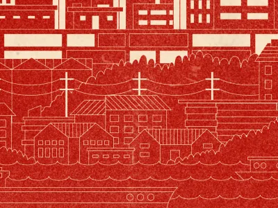 City 01 city illustration invisibleelement retro vector vintage