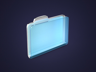 Iso: Rebound apple folder glass hitech icon illustration mac os ui