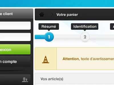 Timeline breadcrumbs interface webdesign