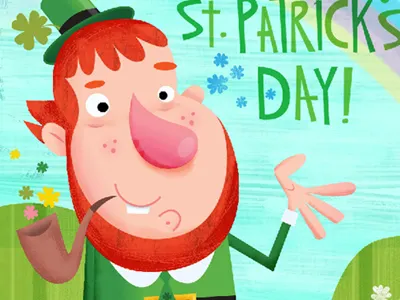 Leprechaun digital holiday vector