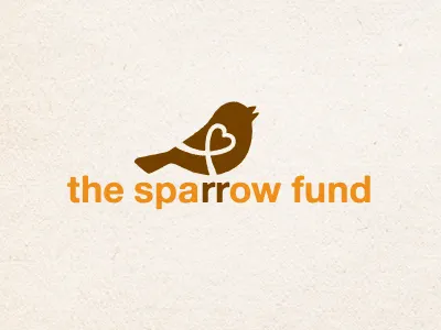 The Sparrow Fund Logo2 bird heart non profit ribbon sparrow