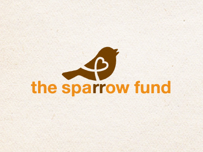 The Sparrow Fund Logo2 bird heart non profit ribbon sparrow