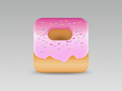 iDonut app apple donut glazed icon ipad ipod pink sprinkles sweet