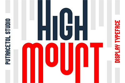 High Mount bold branding casual condensed display dynamic geometric headline high mount logo logotype modern poster sans sans serif solid tall thin typeface