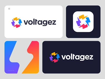 Voltagez Power Logo Design | Modern Logo Design blockchain brand identity branding colorful logo design freelancer iqbal graphic design icon logo logo design logo designer mark modern logo new logo power logo software logo solar symbol tech logo voltage