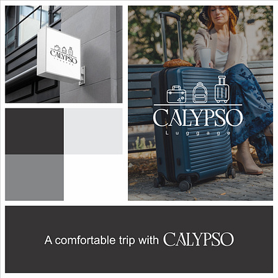 Calypso Logo bag bagback branding design graphic design illustration inspire logo logotype luggage purse suitcase typography vector