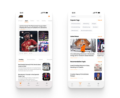 News app Design dashboard design product design ui ui design uiux ux