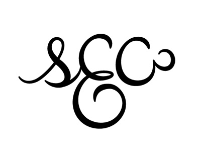 SECo. Script Logo: First Sketch logo script type