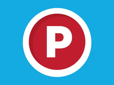 Branding for a new project blue branding icon logo neutraface p red roundel white