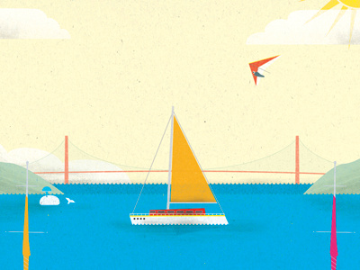 Marina illustration marina san francisco