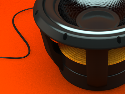 Speaker orange plastic speaker texture