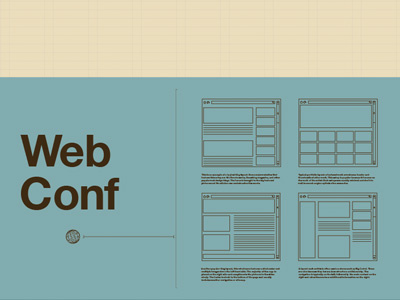 Web Conf brochure brown conf conference diagram future green information architecture pamphlet space web wireframe