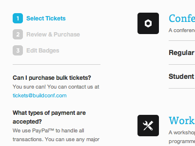 Build 3 blue build checkout dark dark grey ecommerce ff tisa helvetica progress indicator