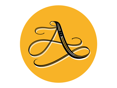 A a cap letter typography