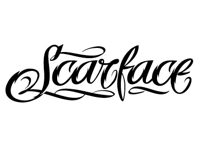 Scarface Tattoo calligraphy design face ivan logo logotype manolov mark scar scarface tattoo type typo typography word wordmark