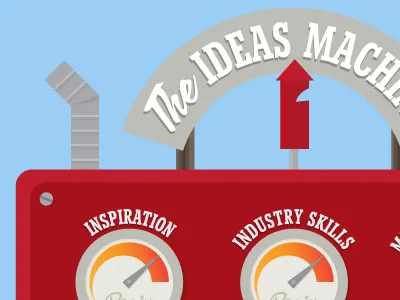 Ideas machine illustration