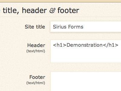 Subtle forms forms sirius web application