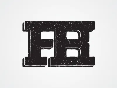 FB Logo concrete gritty logo monogram
