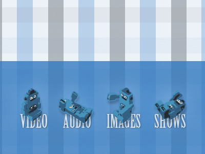 Robot Navigation blue navigation photoshop plaid robot web