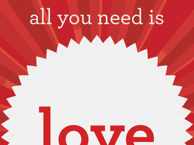 All you need archer beatles love print red typography